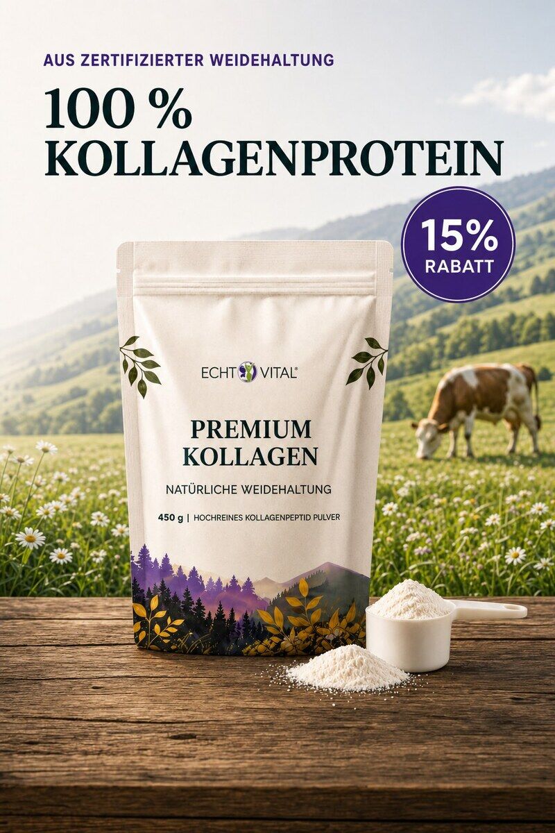 Premium Kollagen aus Weidehaltung – nur für kurze Zeit 15 % Rabatt