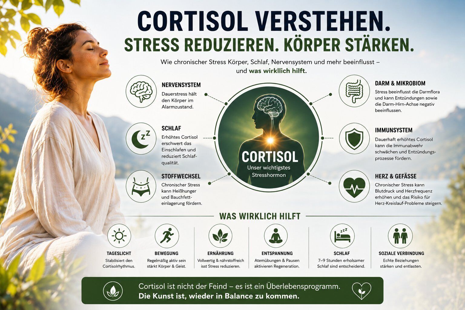 infografik, cortisol, stress, gesundheit, organismus, entgiftung, stress, cortisol, gesundheit, infografik