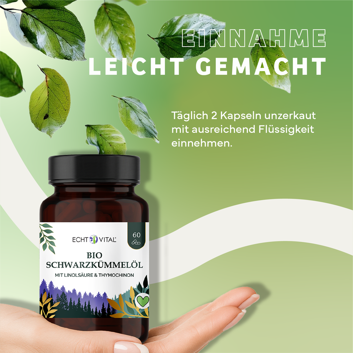 Kapseln, Bio-Schwarzküḿmelöl, Vegan, Tierfrei, Nahrungsergänzung