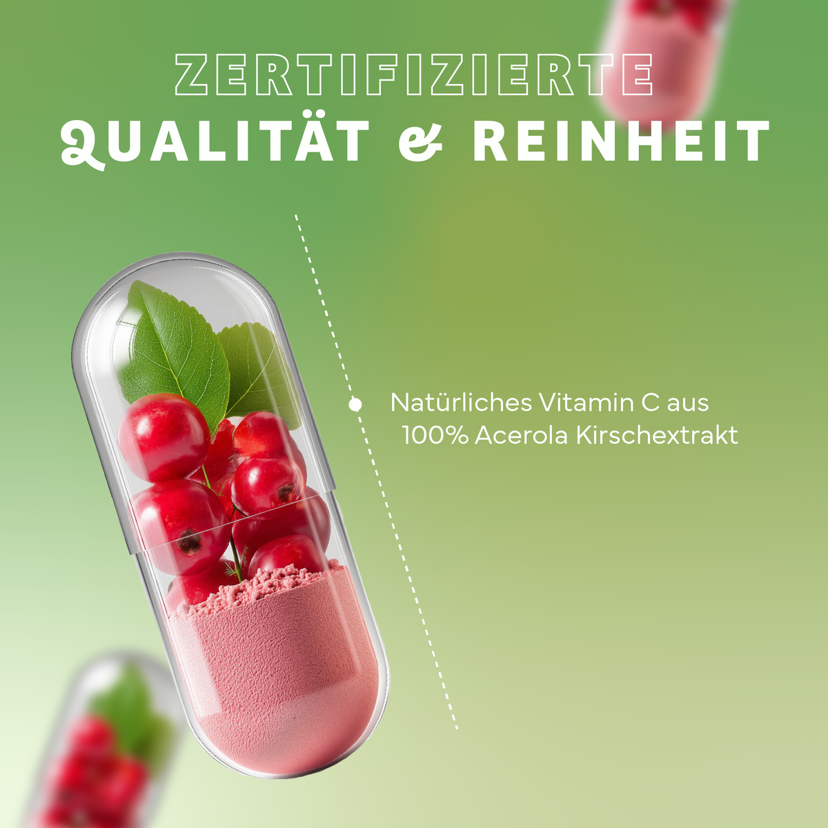Werbung, Essen, Obst, Pflanze, Produzieren, Werbung, Essen, Obst, Pflanze, Produzieren, Werbung, Essen, Obst, Pflanze, Produzieren, Kapsel, Rotkirschen, Kirsche, Vitamintablette, Pulverform