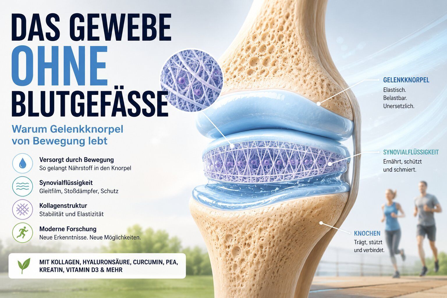 Gelenkknorpel, Knochen, Synovialflüssigkeit, Kollagenstruktur, Moderne Forschung, knorpel, knochen, gelenk, synovialflüssigkeit, knorpelstruktur