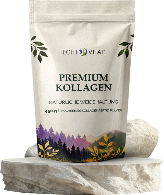 Echt Vital Premium Kollagen aus Weidehaltung, 450 g Kollagenpeptid-Pulver