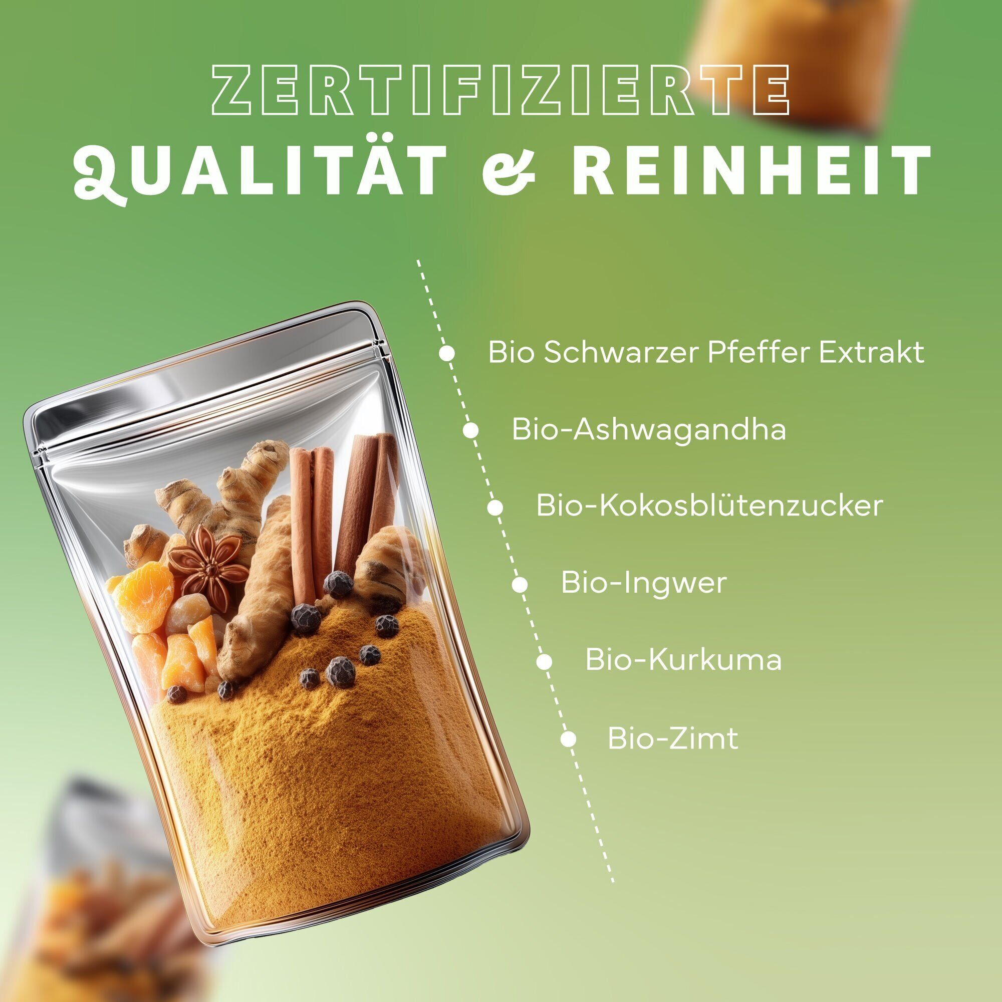Werbung, Plakat, Gewürzpulver, Gewürzmischung, Bio, Kräuter, Zimt