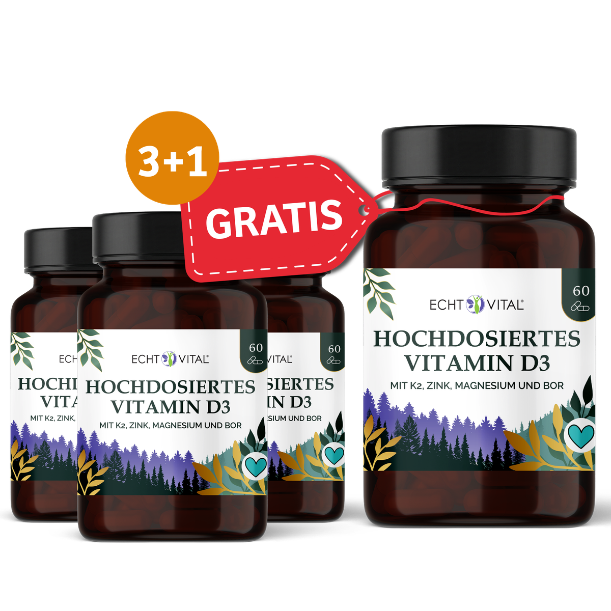 Kräuterig, Kräuter, Pflanze, Vitamin D3, Hochdosiertes, Kapseln, Flaschen, Mit Zink Magnesium Bor, Vitamin D3, Hochdosiert, Kapseln, Mit Zink, Bor