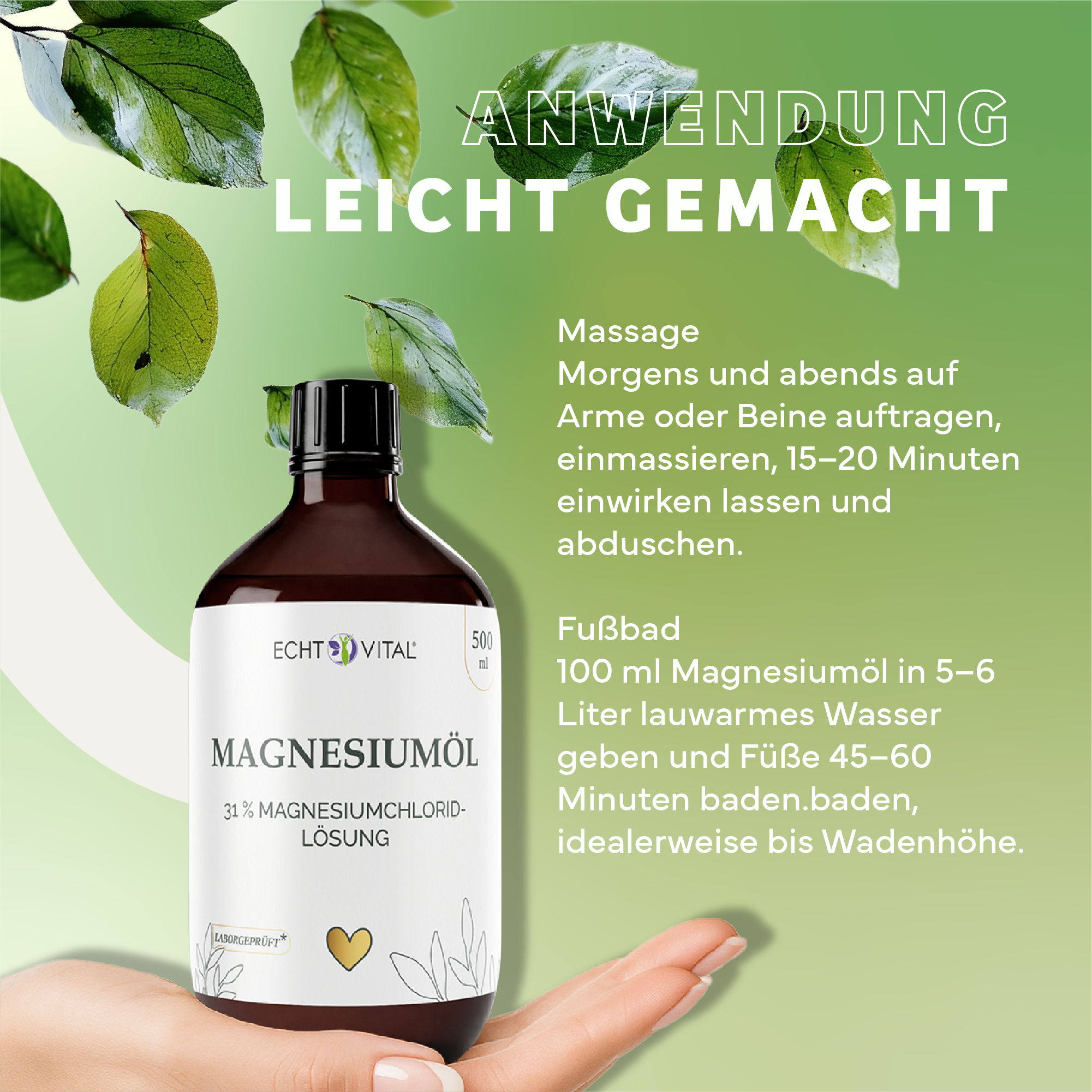 Kräuterig, Kräuter, Werbung, Sirup, Flasche, Magnesiumöl, Flasche, 500 ml, Mittel, Hautpflege