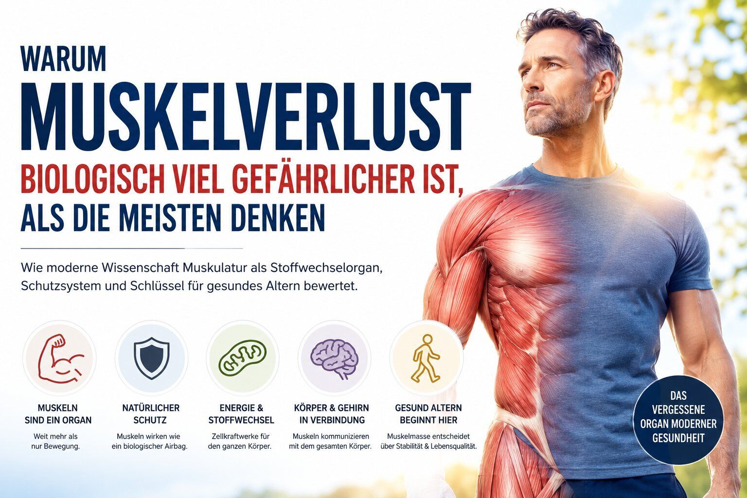 Körpermuskeln, Muskelverlust, Biologisch viel gefährlicher, Körper & Gehirn, Gesundheit, Muskel, Muskel, Körper, Biomak, Gesundheit