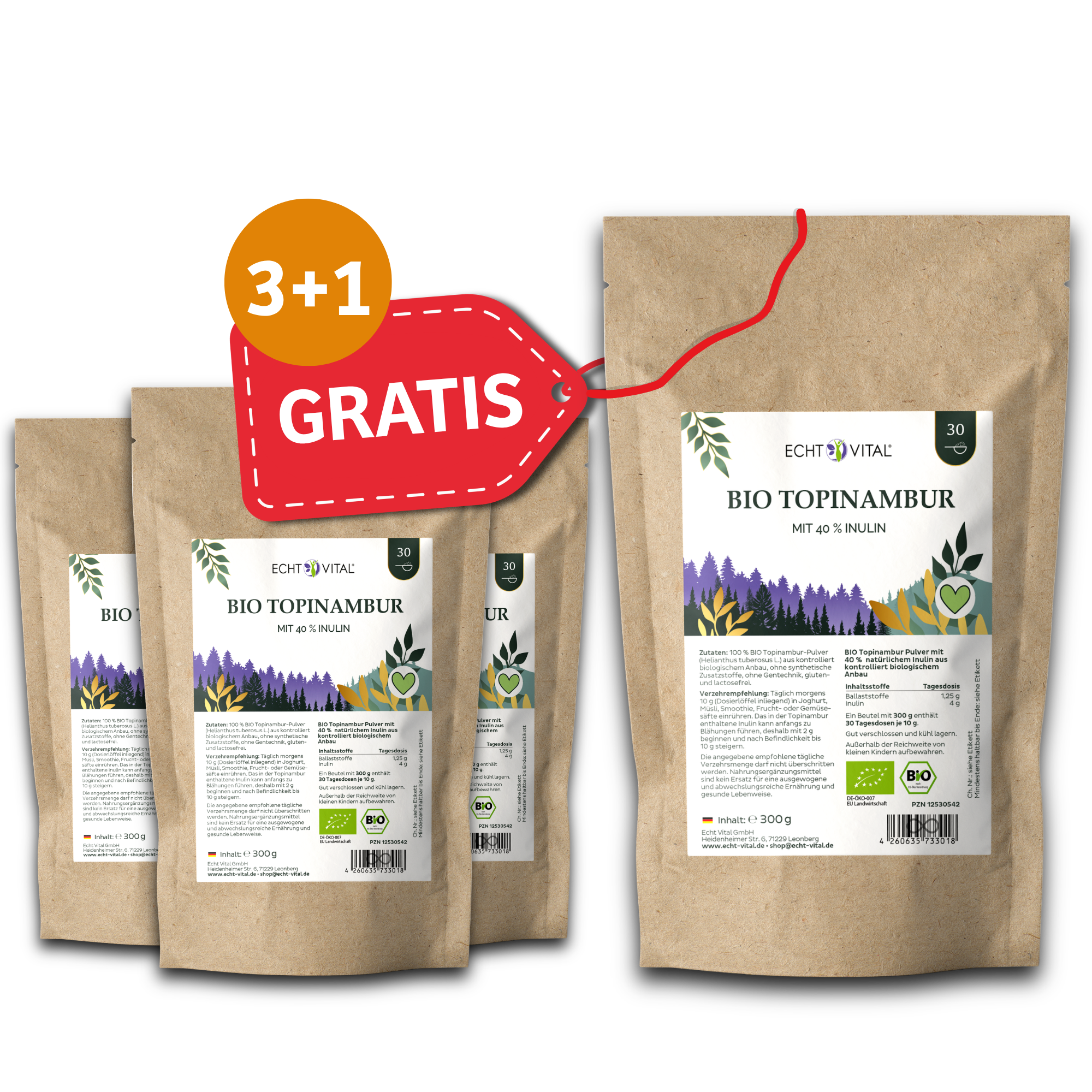 Bio Topinambur, Inulinhaltig, BIO, Topinambur-Pulver, Getreidefrei?