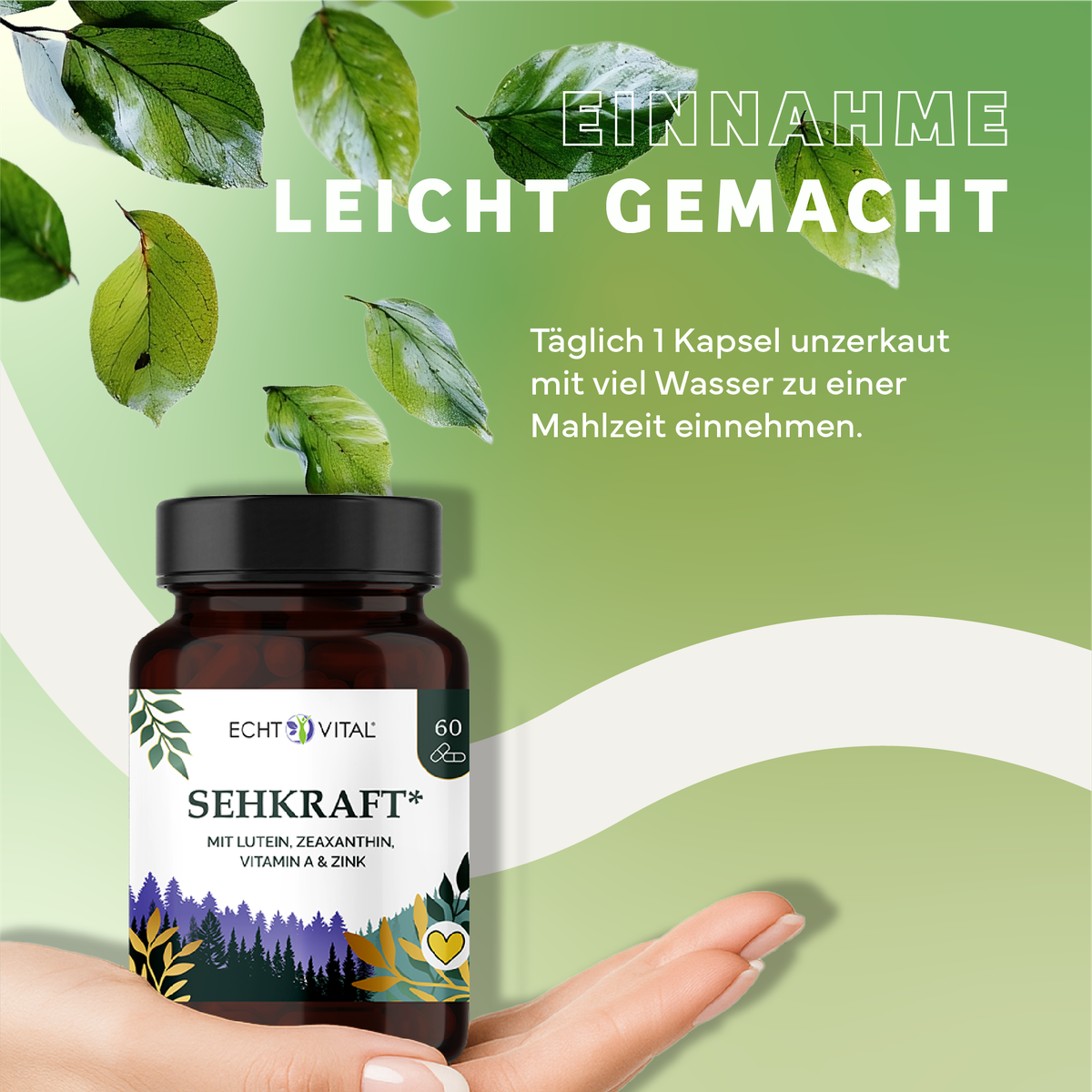 Kapselpfleg, Sehkraft*, Nahrungsergänzung, Lutein, Vitamin Zink