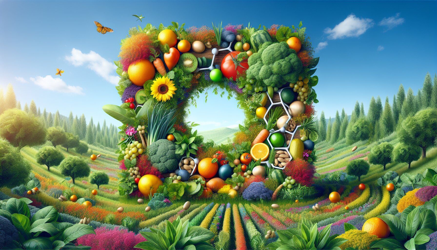 Fruchtbaum, Gemüse, Pflanzen, Farbenvielfalt, Naturbild