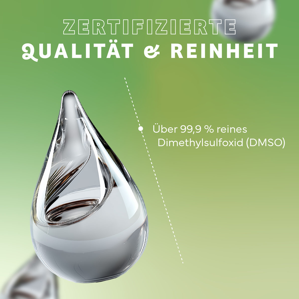 Tröpfchen, Werbung, Plakat, Tröpfchen, Werbung, Plakat, DMSO, Dimethylsulfoxid, Fläschchen, Transparente Flüssigkeit, Chemie-Produkt