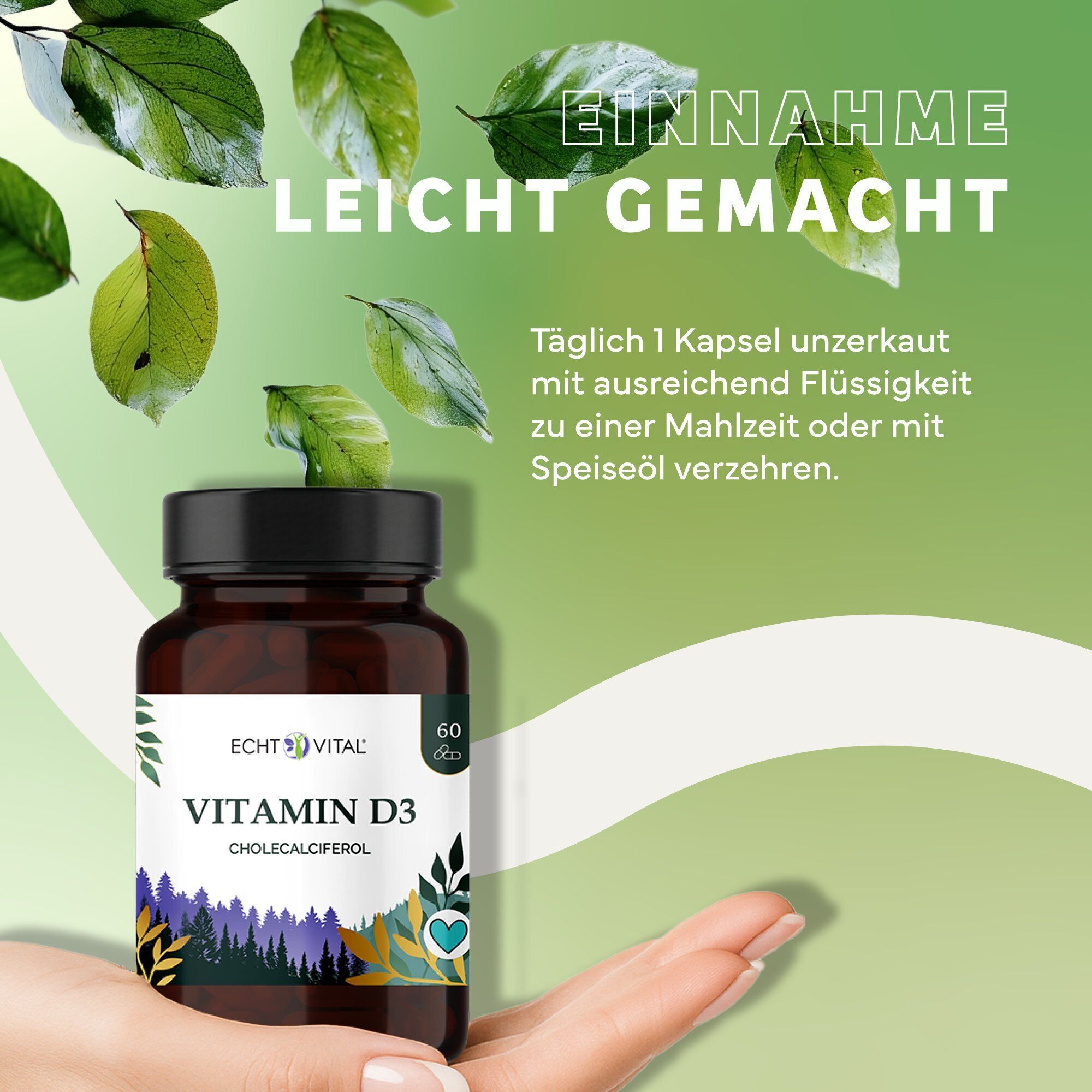 Kräuterig, Kräuter, Werbung, Astragalus, Blatt, Vitamin D3, Cholecalciferol, Kapsel, Nahrungsergänzung, Flasche, Vitamin D3, Cholecalciferol, Flasche, Nahrungsergänzung, Design mit Pflanzen