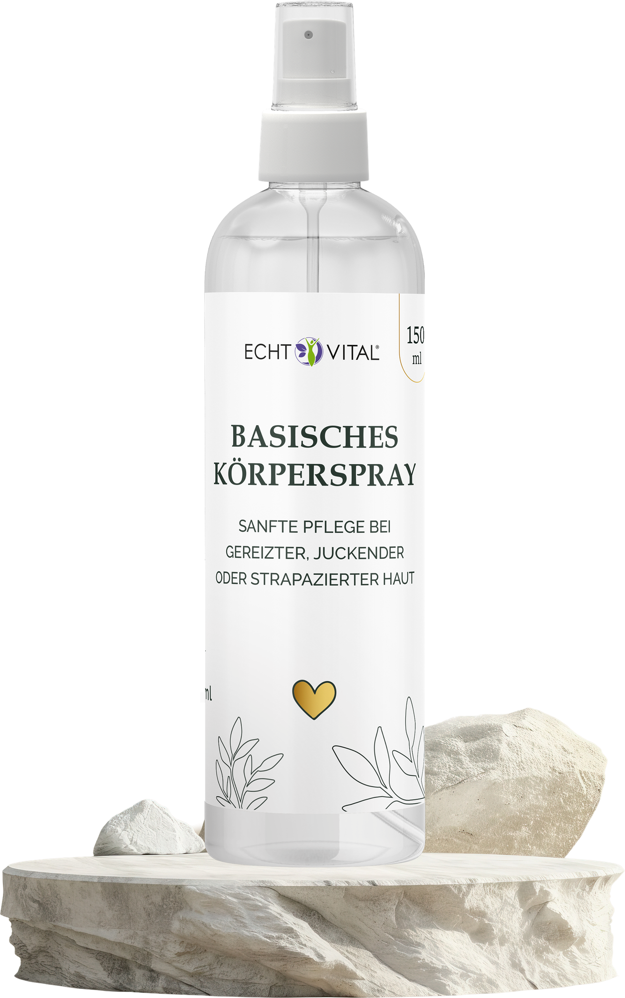 Flasche, Lotion, Körperspray, Basis, Pflege, Sanfte Pflege, 150 ml, Körperspray, Basisches, Pflegespay, Sanfte Pflege, 150 ml