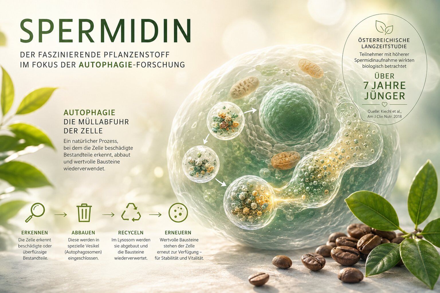 Autophagie, Zelle, Müllabfuhr, Biotechnik, Infografik
