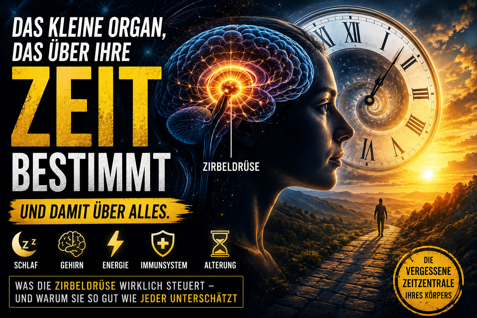 zeit, hirn, zirbeldrüse, alterung, gesundheit
