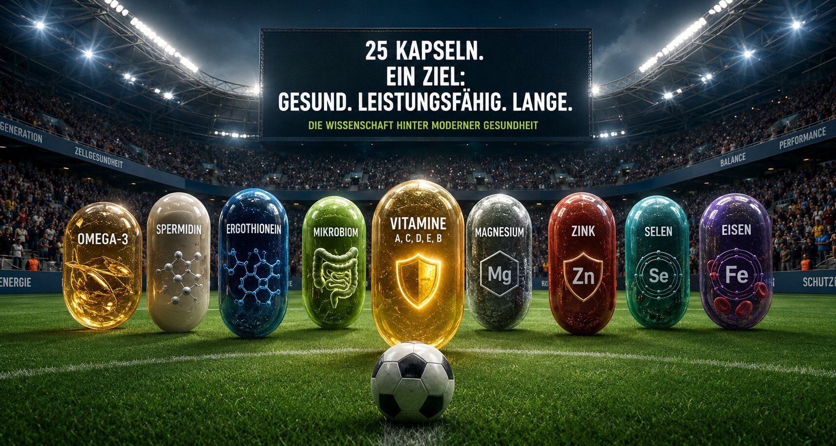 vitamin-komplex, minerale, nahrungsergänzung, kapseln, sportmedizin