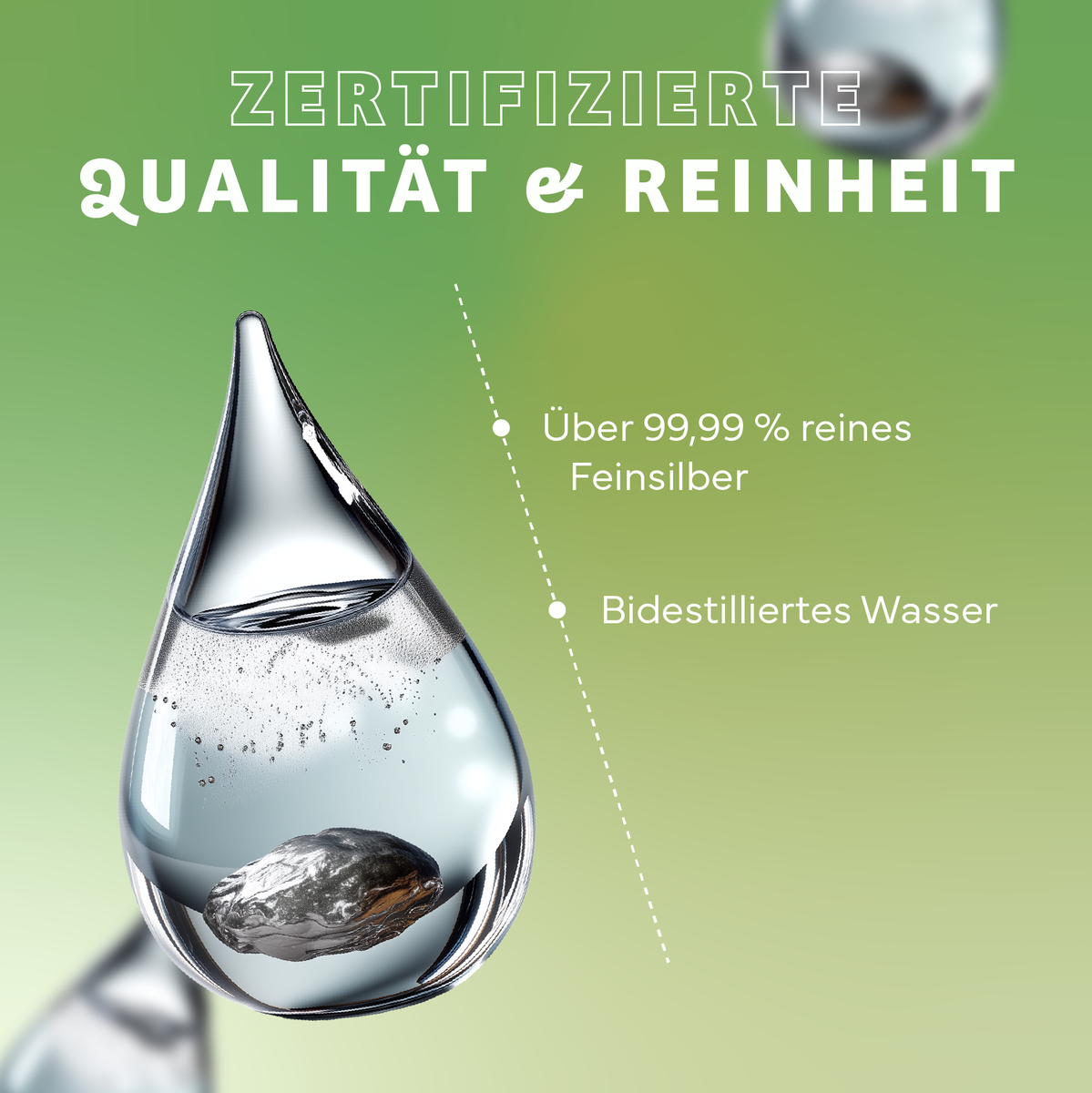Tröpfchen, Werbung, Plakat, Tröpfchen, Werbung, Plakat, Feinsilber, Reinstwasser, Wassertröpfchen, Tropfenform, Laborwasser