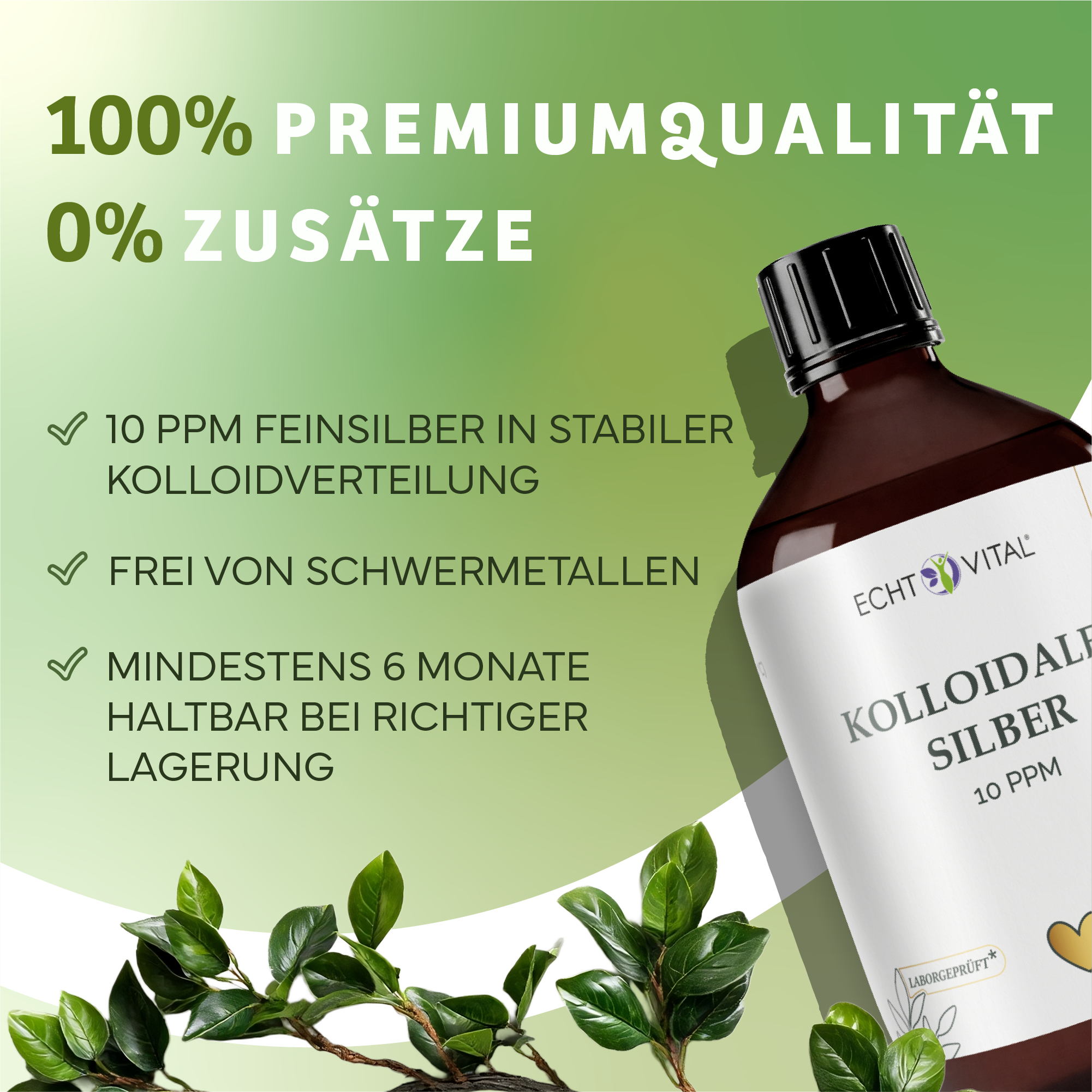 Kräuter, Werbung, Plakat, Flasche, Kolloidales Silber, Flasche, Säfobild?, Kolloidalsilber, Silberlösung
