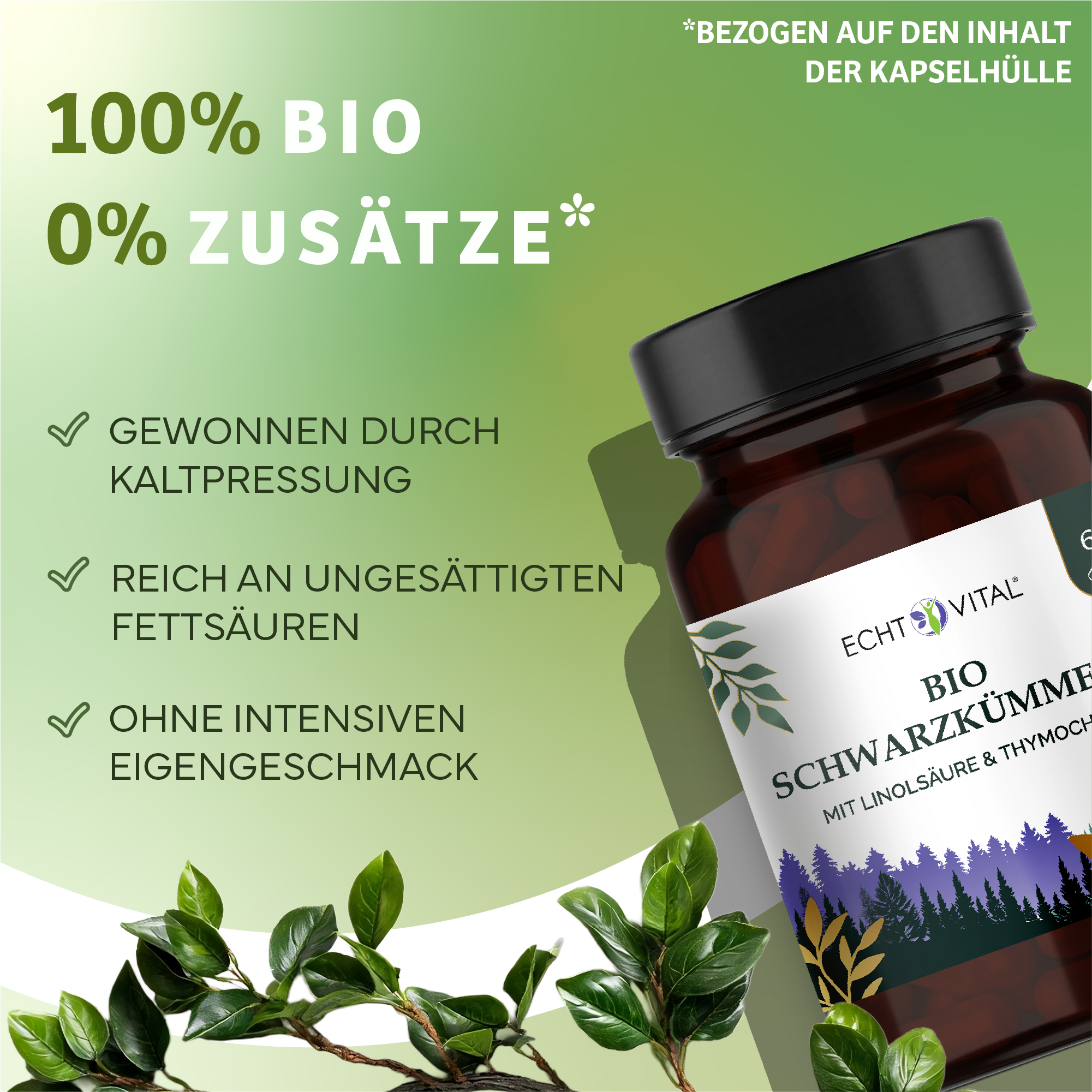 Kräuterig, Kräuter, Pflanze, Astragalus, Werbung, Bio, Schwarzkümmel, Kapsel, Flasche, Etikett, Biokapsel, Schwarzkuemmel, Kapsel, Thymian, Lemongrass?