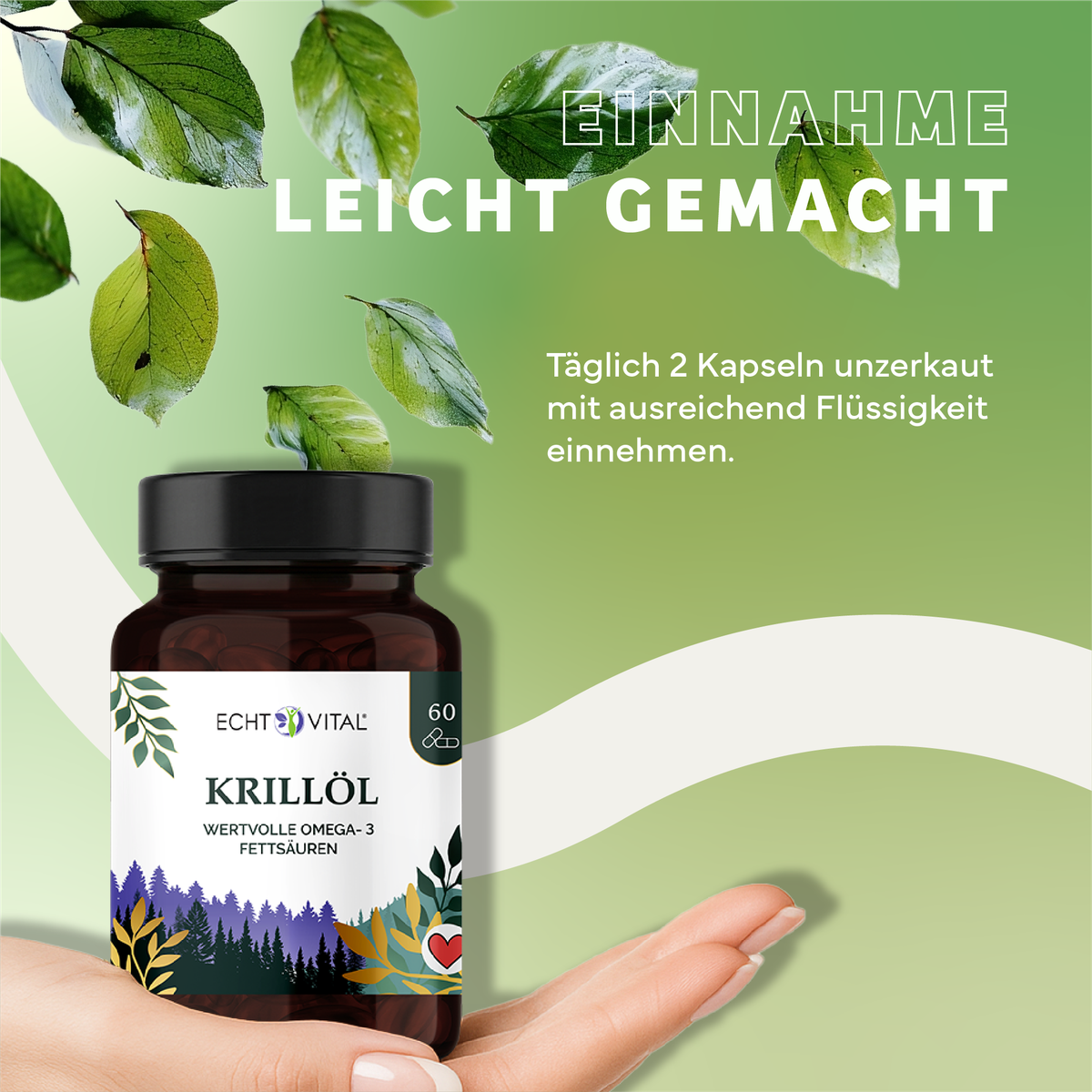 Kräuterig, Kräuter, Werbung, Astragalus, Plakat, Kapseln, Omega-3, Krilöl, Vitamine, Fettsäuren