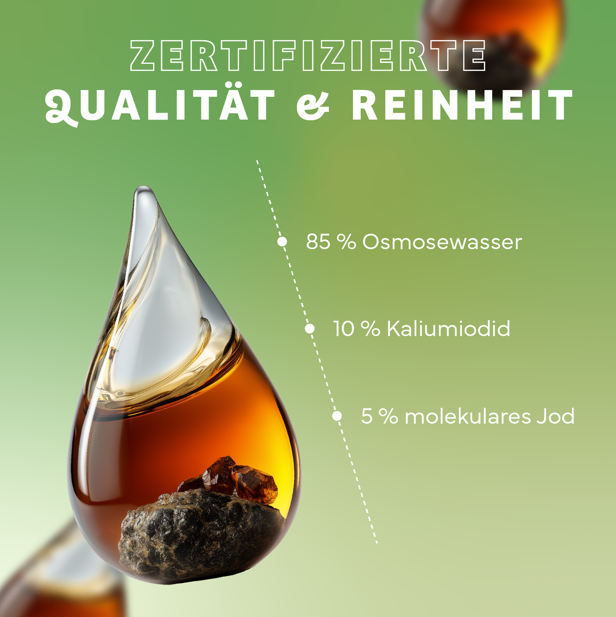 Flasche, Kosmetik, Parfüm, Getränk, Flasche, Kosmetik, Parfüm, Getränk, Arzneimittel, Wasserstoff, Kaliummetall, Osmosewasser, Molekulares Jod