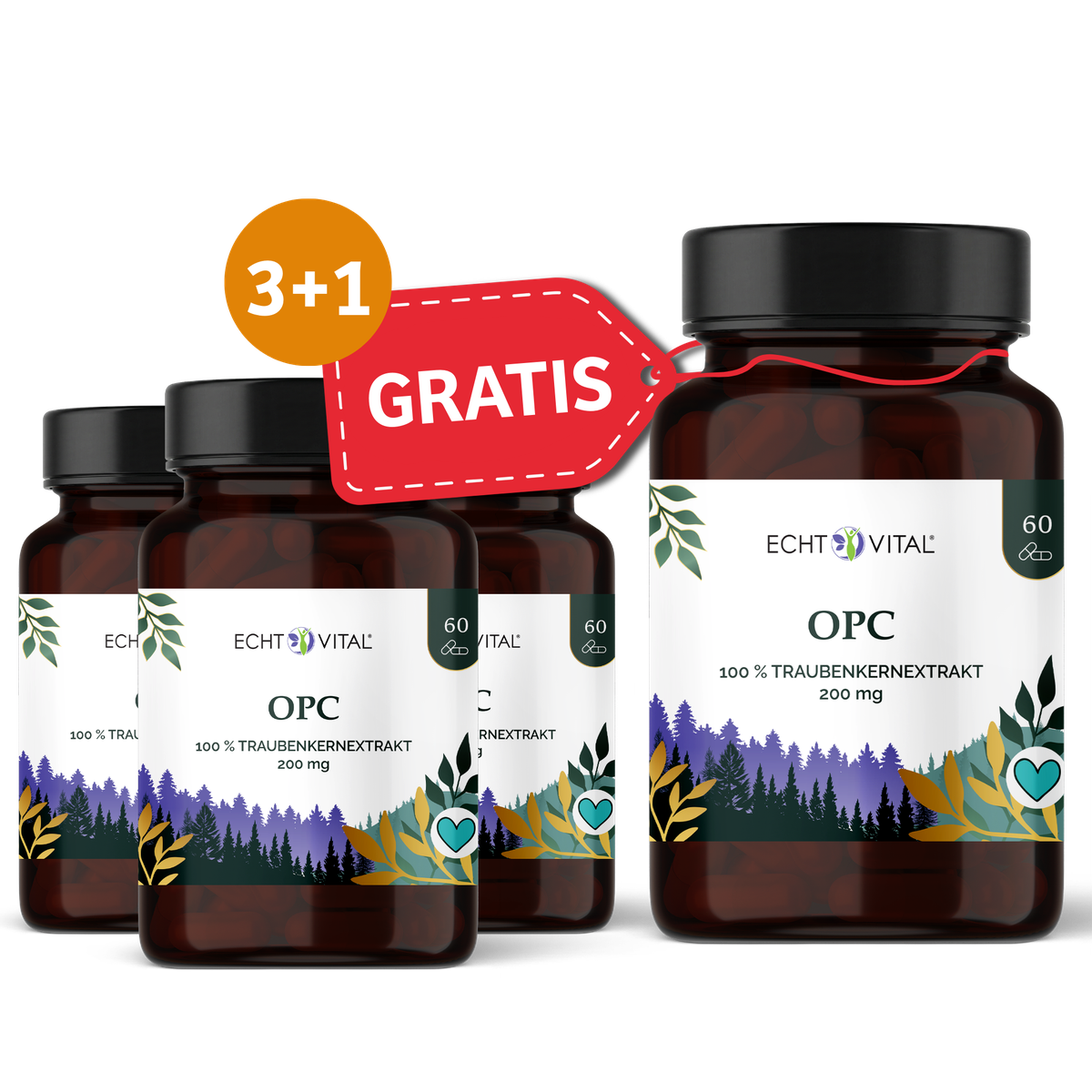 Kräuter, Pflanze, Würzen, Sirup, Kräuterig, Kräuter, Pflanze,  OPC, Traubenkerneextrakt, Kapseln, 200 mg, 3+1 Gratis,  OPC, Traubenkernextrakt, Kapseln, 200 mg, 60 Stück