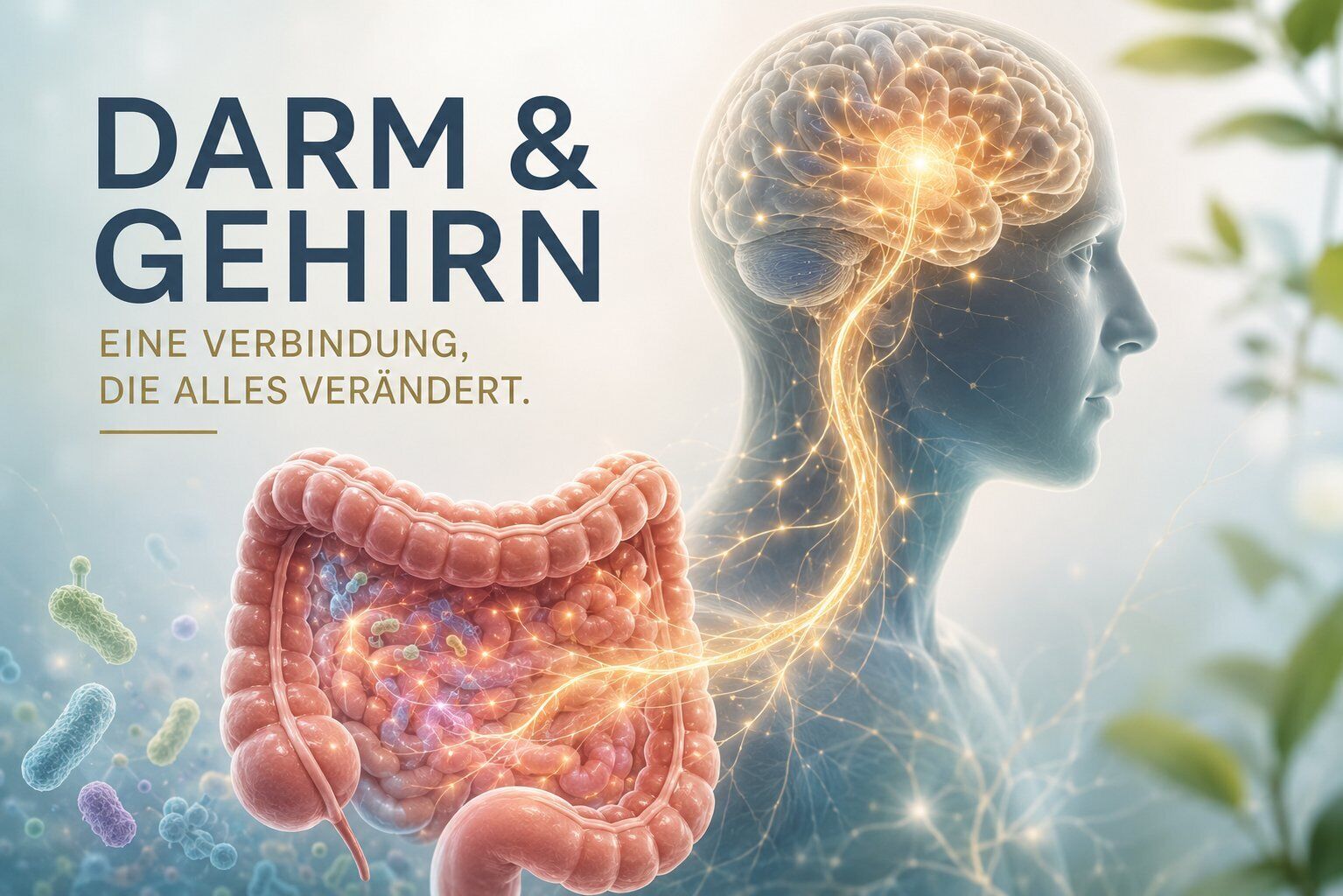darm, gehirn, darmsystem, neuronennetz, medizinische illustration, Darm, Gehirn, Medizinische Illustration, Darm-Gehirn-Verbindung, Nervensystem