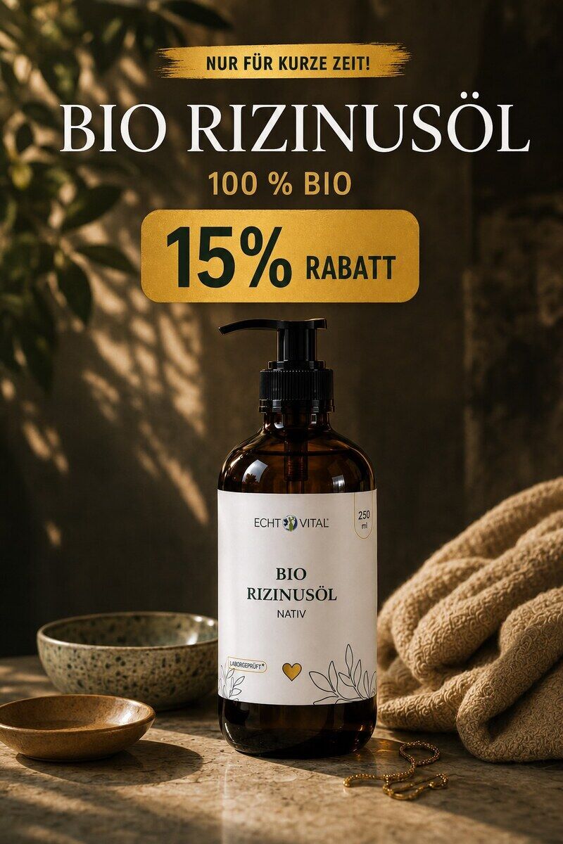Bio Rizinusöl – nur für kurze Zeit 15 % Rabatt