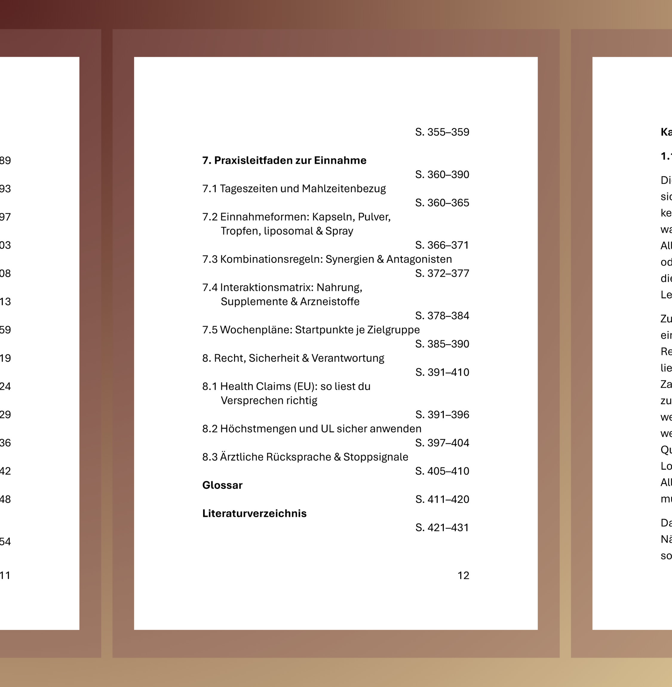 Text, Speisekarte, Seite