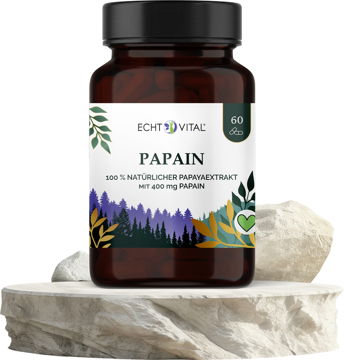 Papain Kapseln aus Papayas