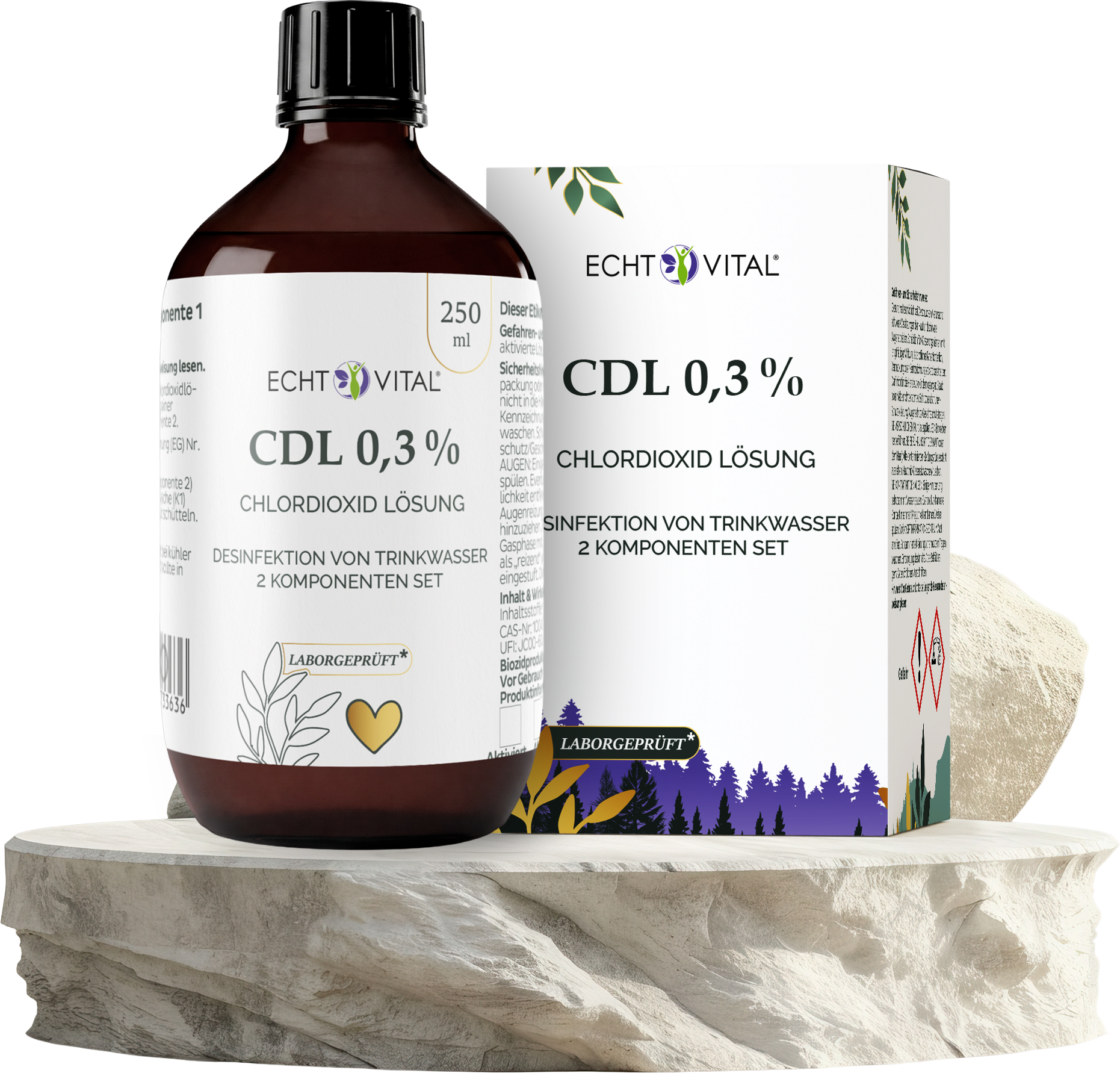 Würzen, Sirup, Kräuterig, Pflanze, Ketchup, Chlordioxid, Desinfektionslösung, Trinkwasser, 2-Komponenten-Set, Laborgeprüft