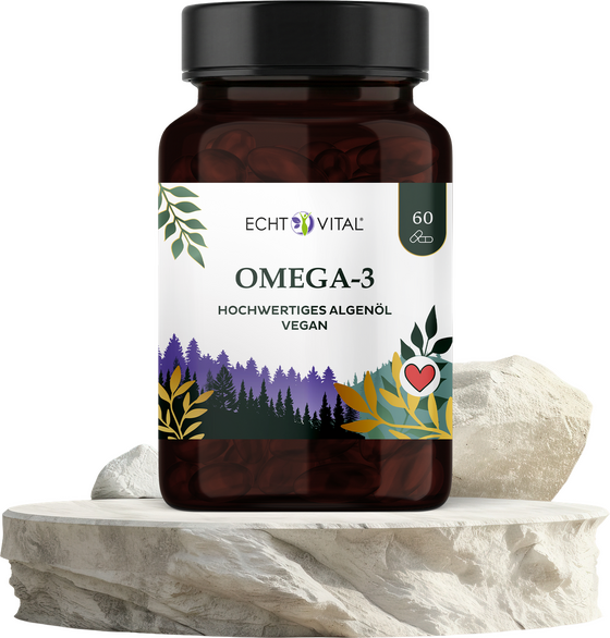 Echt Vital Omega-3 Algenöl vegan, 60 Kapseln